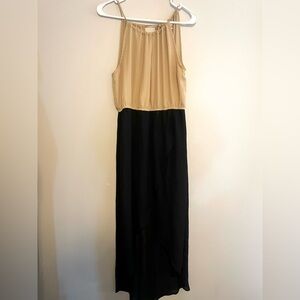 Charming Charlie’s Black/Cream High-Low Sleeveless Dress